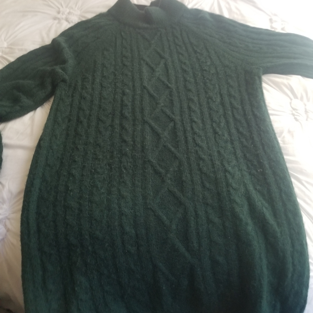 Abercrombie Green Knit Sweater Dress L